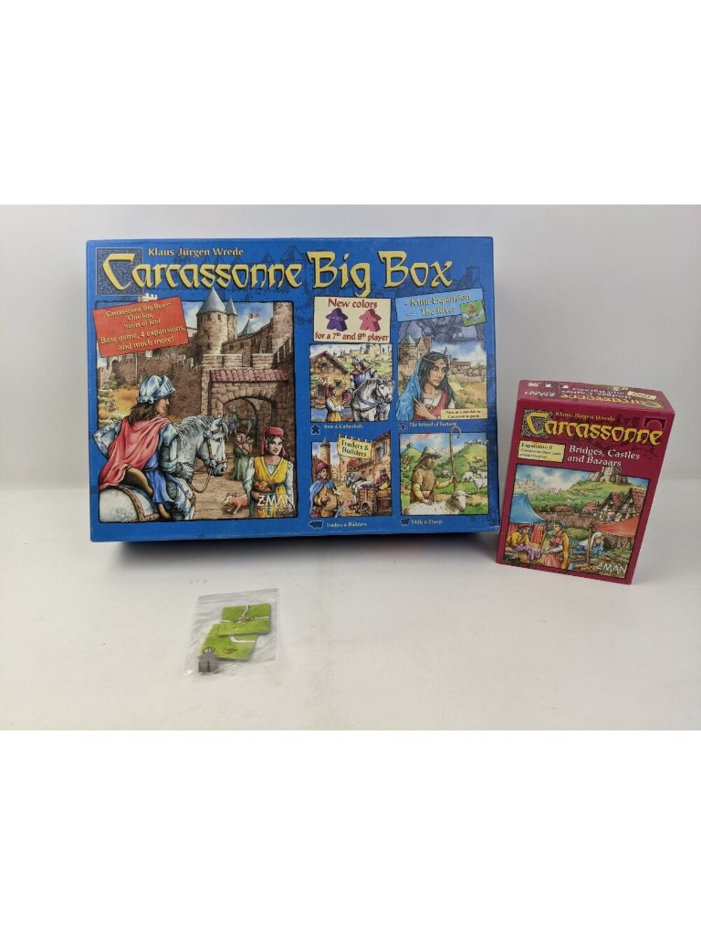 Carcassonne Big Box Board Game 2014 w/ Bridges Castles & Bazaars COMPLETE